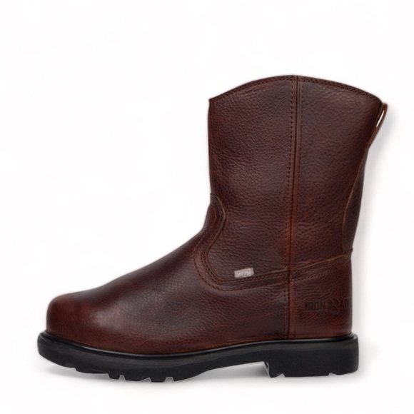 IRON AGE 10 INCH WELLINGTON WITH ZIPPER COMPOSITE TOE BROWN - Picture 2 of 6